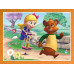 Set de 4 puzzle-uri Disney Goldie si Ursulet (12, 16, 20, 24 piese)