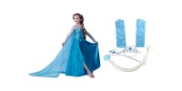 Set rochie si accesorii Elsa Frozen, model Trickert