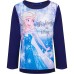 Tricou fete Elsa Frozen, alb, roz, albastru