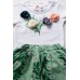 Compleu fete Green Nature by Trickert - tricou cu trandafiri si fusta verde
